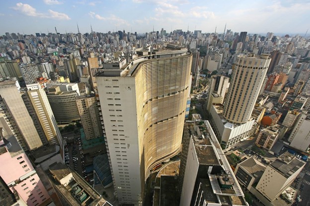 The commercial district of Sao Paulo, one of the largest cities in Latin America